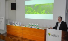 Fernando Kreutz, durante instalação da Neovech no Feevale Techpark, em 2016.